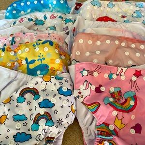 NWOT AlvaBaby Cloth Diaper Covers: Lot of 10